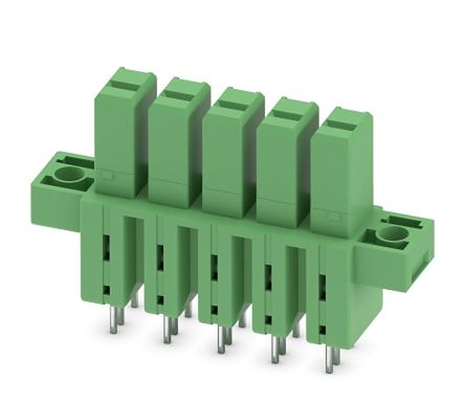 Phoenix Contact IPCV 5/ 5-GF-7.62 Series Pluggable Terminal Block, 5-Contact, 7.62 mm Pitch, 1 Row, 1708967