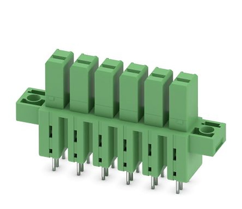 Phoenix Contact IPCV 5/ 6-GF-7.62 Series Vertical Pluggable Terminal Block, 6 Contact(s), 7.62 mm Pitch, 1 Row