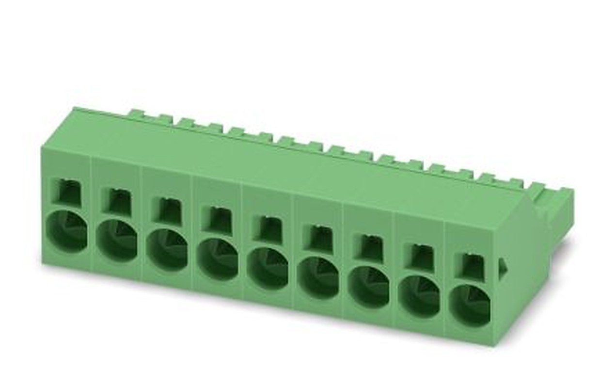 Phoenix Contact SPC 16/9-ST-10.16 Series Pluggable Terminal Block, 9-Contact, 10.16 mm Pitch, 1 Row, 1711336