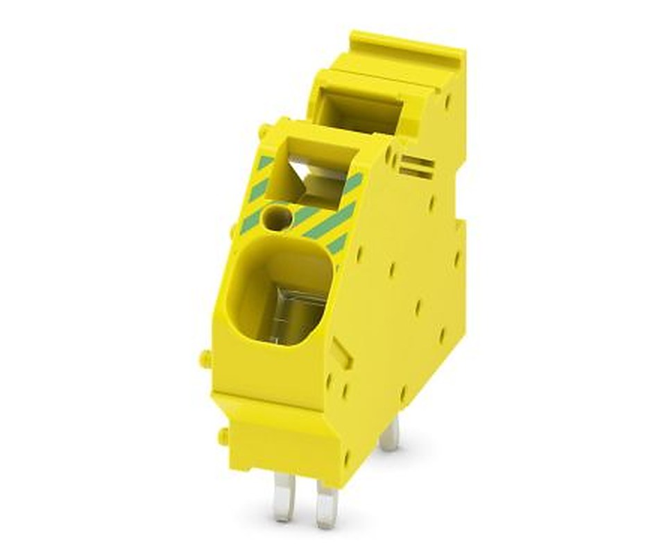 Phoenix Contact ZFKDS 10-10.00 GNYE Series PCB Terminal Block, 1 Contact(s), 10 mm Pitch, 1 Row