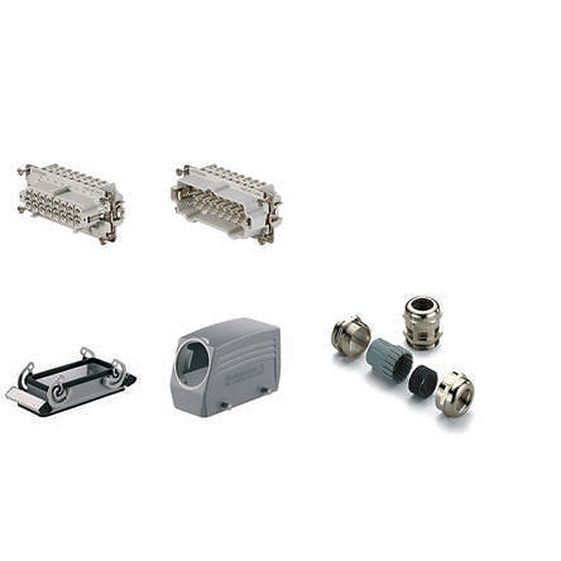 Weidmüller Heavy Duty Power Connector, 16A, HE Series Male/Female, 16 Contacts