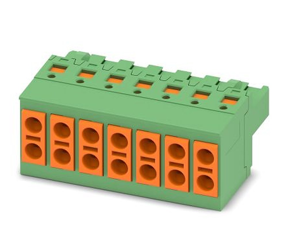 Phoenix Contact TVFKC 1.5/7-ST Series Pluggable Terminal Block, 7-Contact, 5 mm Pitch, 1 Row, 1713884