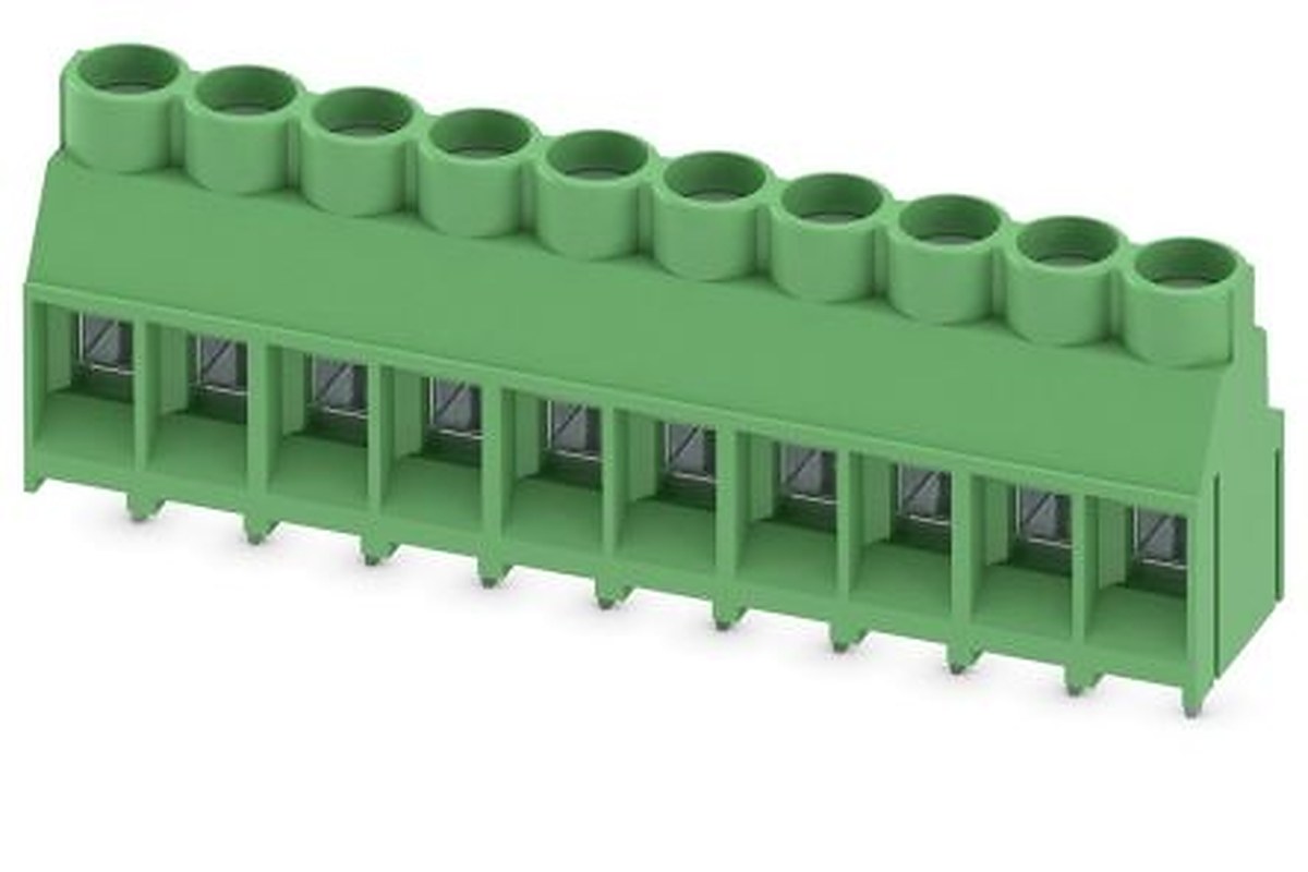 Phoenix Contact MKDS 5/10-6.35 Series PCB Terminal Block, 10-Contact, 6.35 mm Pitch, 1 Row, 1713888