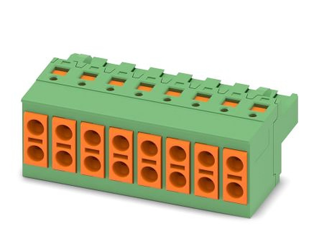 Phoenix Contact TVFKC 1.5/8-ST Series Pluggable Terminal Block, 8-Contact, 5 mm Pitch, 1 Row, 1713897