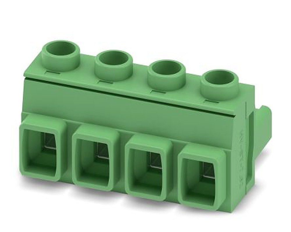 Phoenix Contact GMSTB 2.5 HCV/4-ST-7.62 Series Pluggable Terminal Block, 4-Contact, 7.62 mm Pitch, 1 Row, 1714294