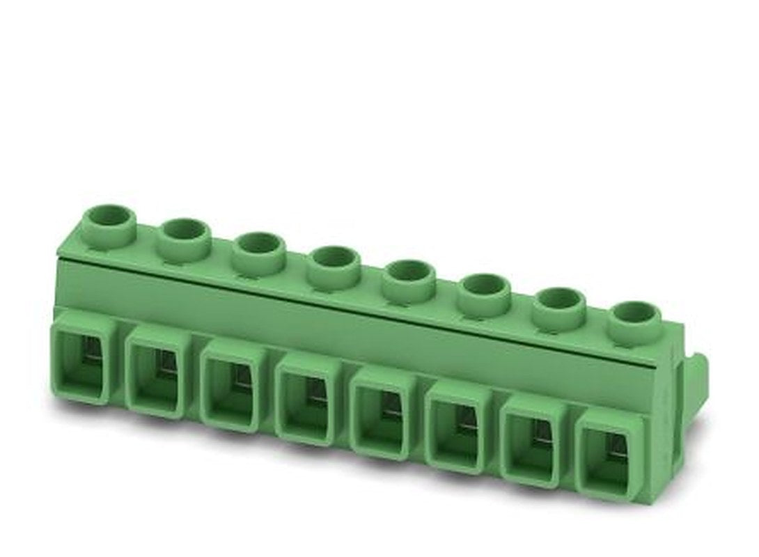 Phoenix Contact GMSTB 2.5 HCV/8-ST-7.62 Series Pluggable Terminal Block, 8-Contact, 7.62 mm Pitch, 1 Row, 1714333