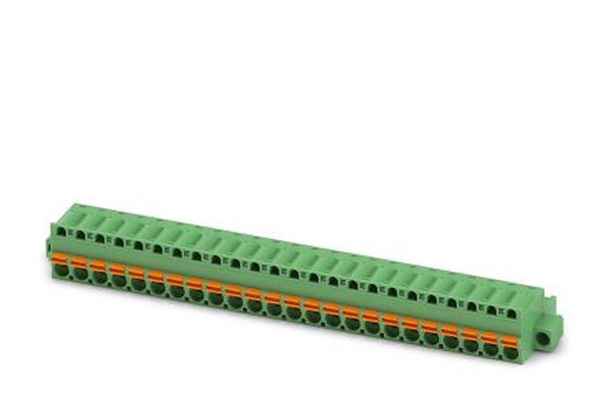 Phoenix Contact FKC 2.5/24-STF-5.08 Series Pluggable Terminal Block, 24-Contact, 5.08 mm Pitch, 1 Row, 1714498