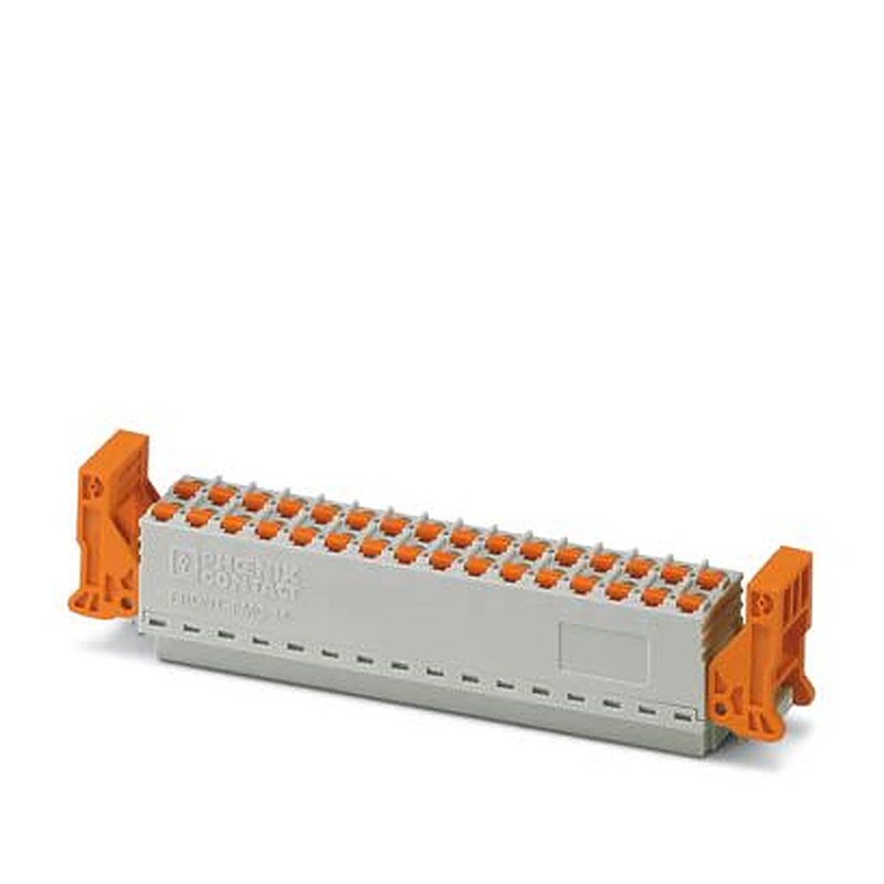 Phoenix Contact 5/.-FF, FRONT-FMC 1 Series Pluggable Terminal Block, 64-Contact, 6.35 mm Pitch, 2 Row, 1714765
