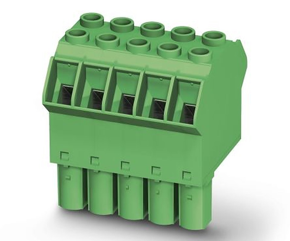 Phoenix Contact TPC 16/2-ST-10.16 Series Pluggable Terminal Block, 2-Contact, 10.16 mm Pitch, 1 Row, 1715170