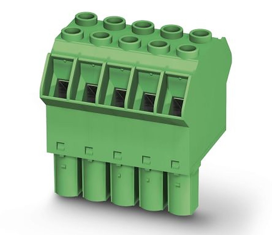Phoenix Contact TPC 16/6-ST-10.16 Series Pluggable Terminal Block, 6-Contact, 10.16 mm Pitch, 1 Row, 1715219
