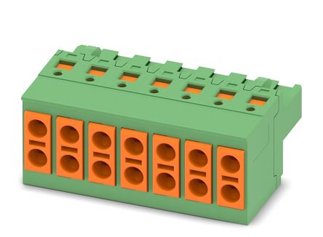 Phoenix Contact TVFKCL 1.5/7-ST Series Pluggable Terminal Block, 7-Contact, 5 mm Pitch, 1 Row, 1715976