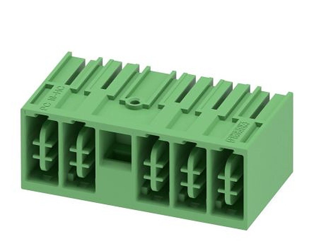 Phoenix Contact PC 16 HC/-GL3 Series Pluggable Terminal Block, 5-Contact, 10.16 mm Pitch, 1 Row, 1716867