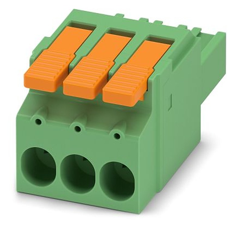 Phoenix Contact LPC 6/3-ST-7.62 Series Pluggable Terminal Block, 3-Contact, 7.62 mm Pitch, 1 Row