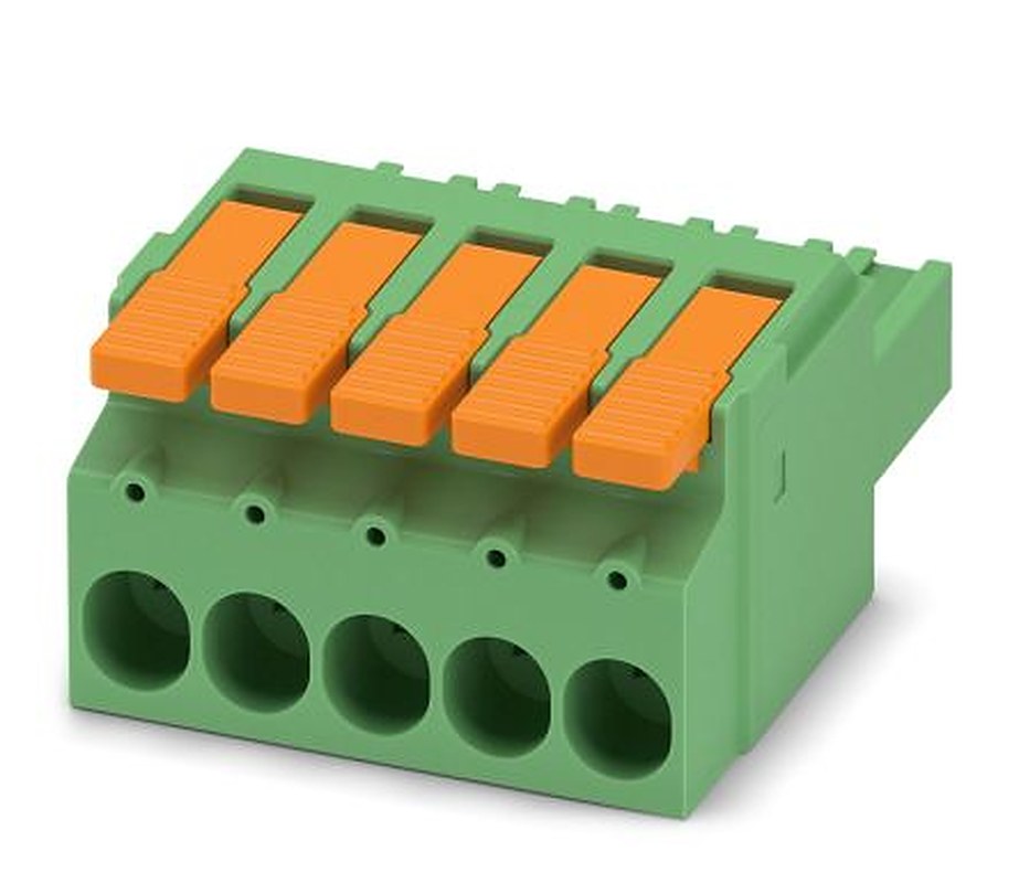 Phoenix Contact LPC 6 Series Pluggable Terminal Block, 5-Contact, 7.62 mm Pitch, 1 Row, 1716925