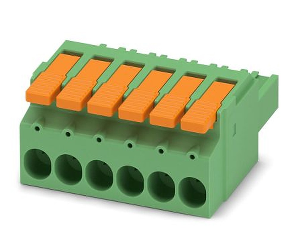Phoenix Contact LPC 6 Series Pluggable Terminal Block, 6-Contact, 7.62 mm Pitch, 1 Row, 1716926