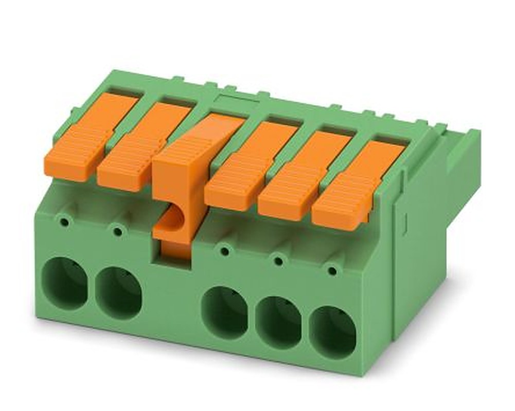 Phoenix Contact LPC 6 Series Pluggable Terminal Block, 5-Contact, 7.62 mm Pitch, 1 Row, 1716942