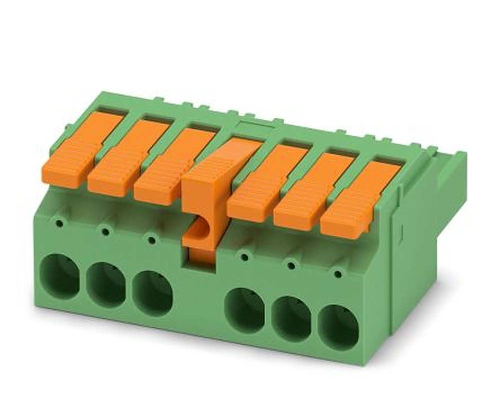 Phoenix Contact LPC 6 Series Pluggable Terminal Block, 6-Contact, 7.62 mm Pitch, 1 Row, 1716948