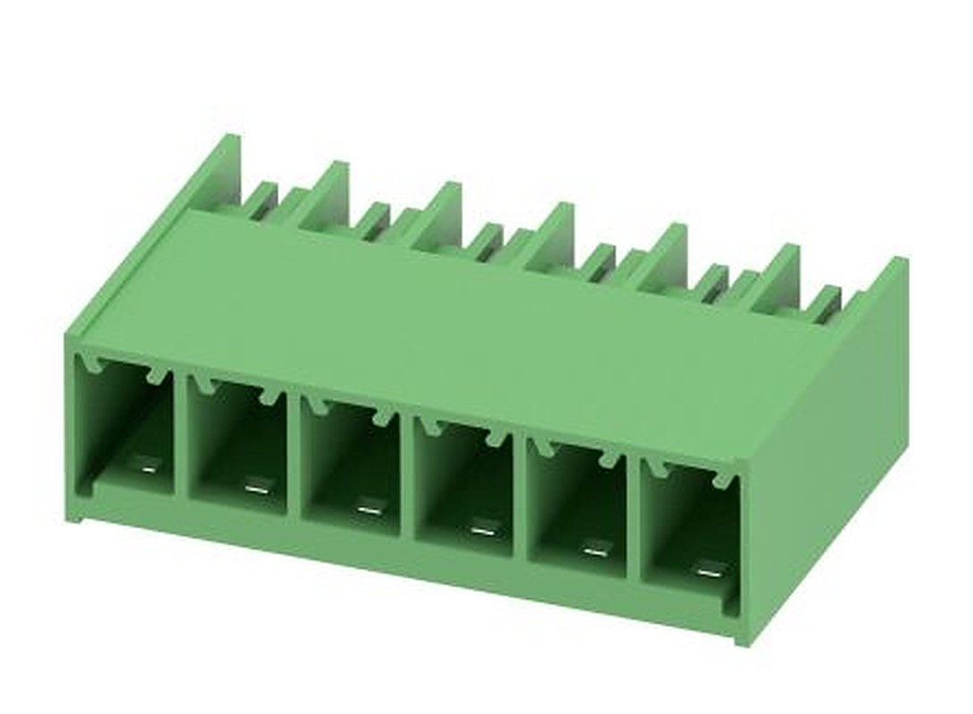 Phoenix Contact PC 6 Series Pluggable Terminal Block, 6-Contact, 7.62 mm Pitch, 1 Row, 1717021