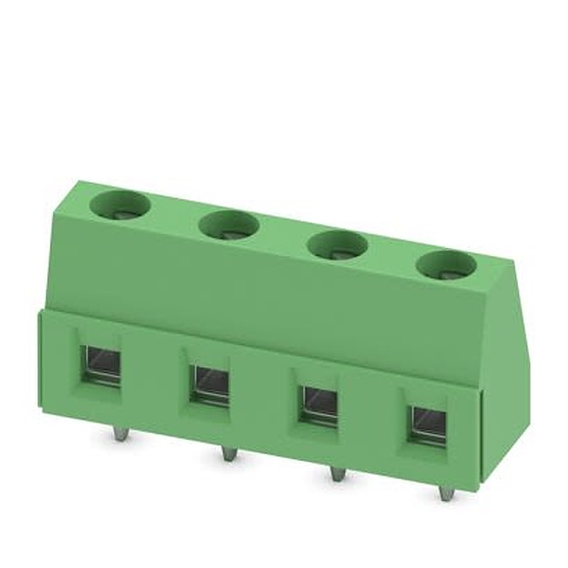 Phoenix Contact PCB Terminal Block, 4-Contact, 7.5 mm Pitch, Wave Soldering Mount, 1 Row