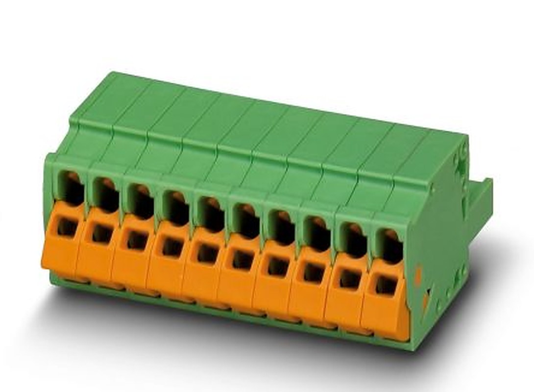 Phoenix Contact QC 1.5/15-ST Series Pluggable Terminal Block, 15-Contact, 5 mm Pitch, 1 Row, 1718096