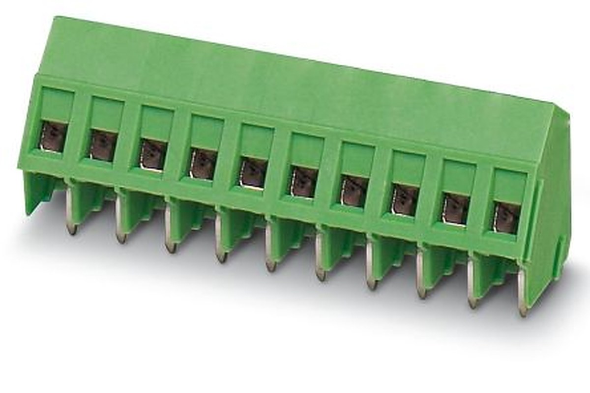 Phoenix Contact SMKDSP 1.5/16-5.08 Series 55° PCB Terminal Block, 16 Contact(s), 5.08 mm Pitch, 1 Row