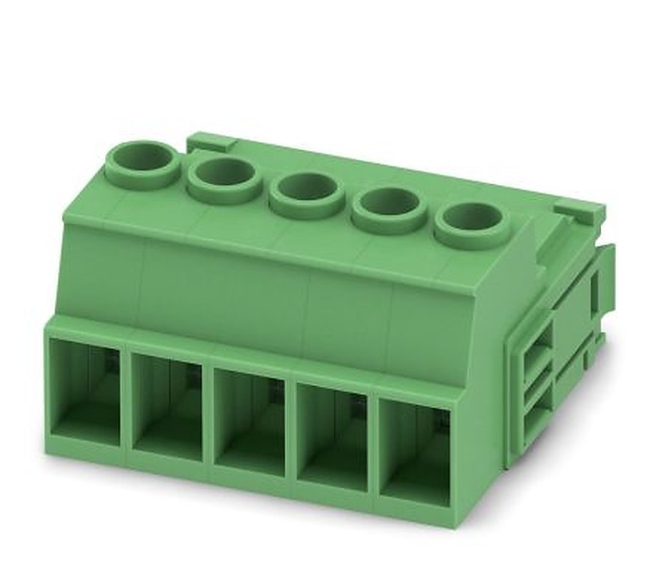 Phoenix Contact IPC 5/5-STGCL-7.62 Series Pluggable Terminal Block, 5-Contact, 7.62 mm Pitch, 1 Row, 1718290