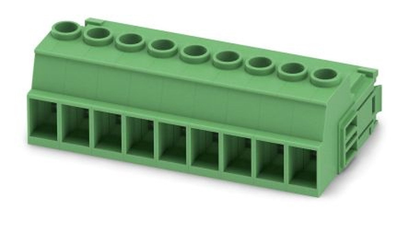 Phoenix Contact IPC 5/9-STGCL-7.62 Series Pluggable Terminal Block, 9-Contact, 7.62 mm Pitch, 1 Row, 1718339