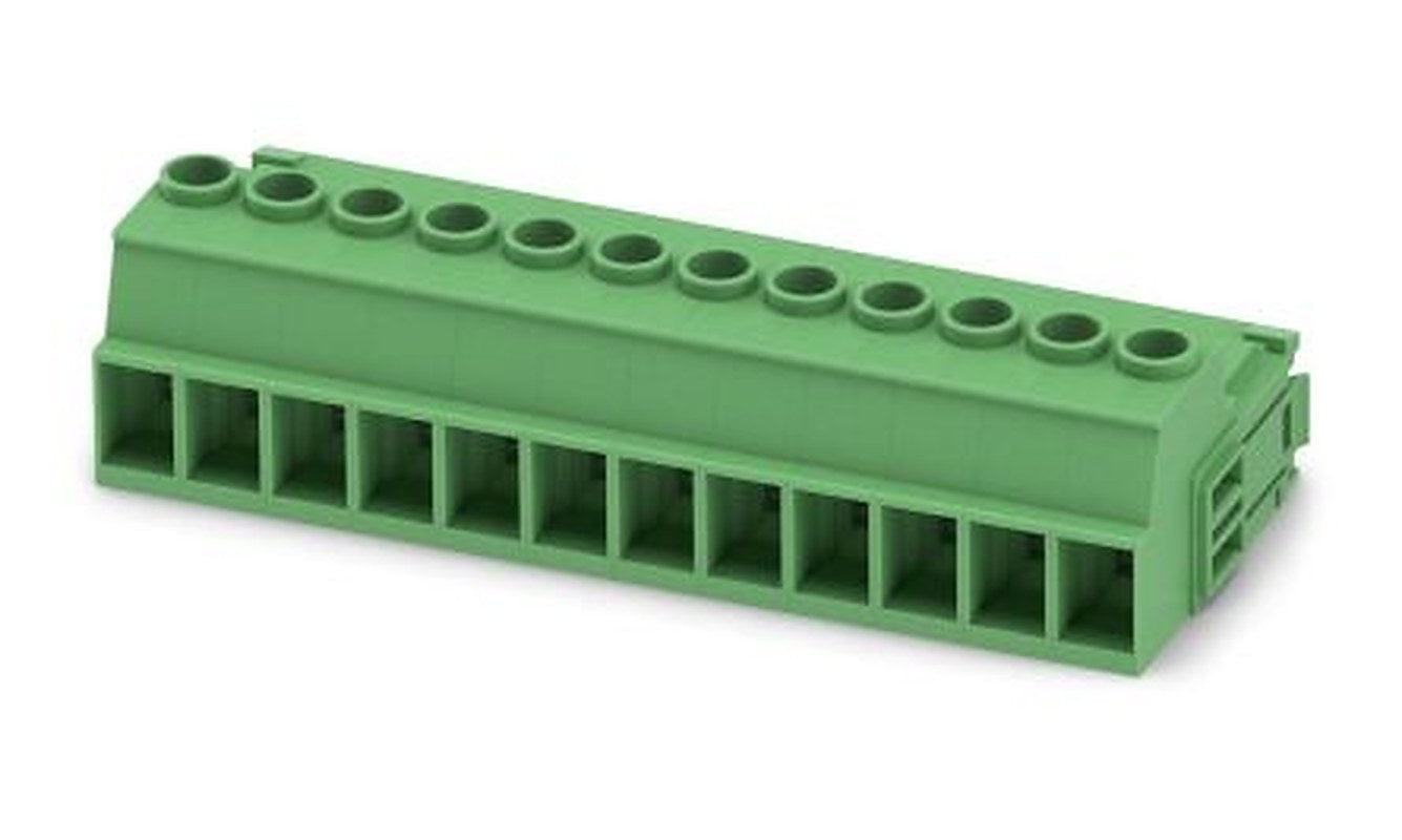 Phoenix Contact IPC 5/12-STGCL-7.62 Series Pluggable Terminal Block, 12-Contact, 7.62 mm Pitch, 1 Row, 1718368