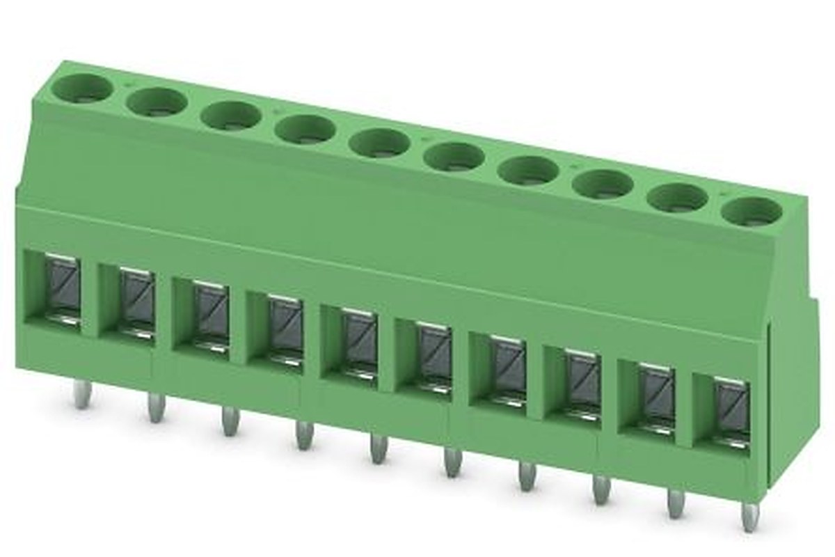 Phoenix Contact MKDS 3/10-5.08 Series PCB Terminal Block, 10-Contact, 5.08 mm Pitch, 1 Row, 1718414