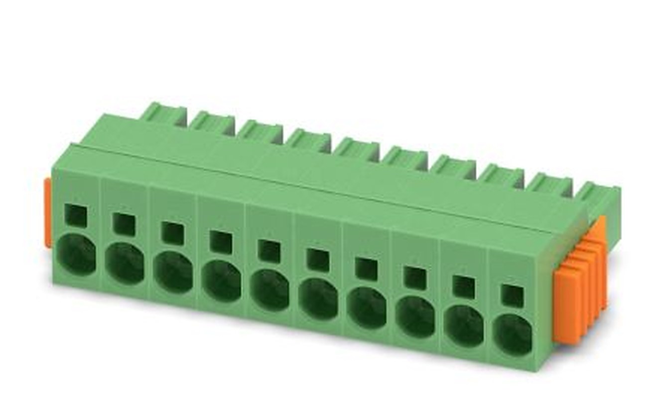 Phoenix Contact SPC 5/10-STCL-7.62 Series Pluggable Terminal Block, 10-Contact, 7.62 mm Pitch, 1 Row, 1718562