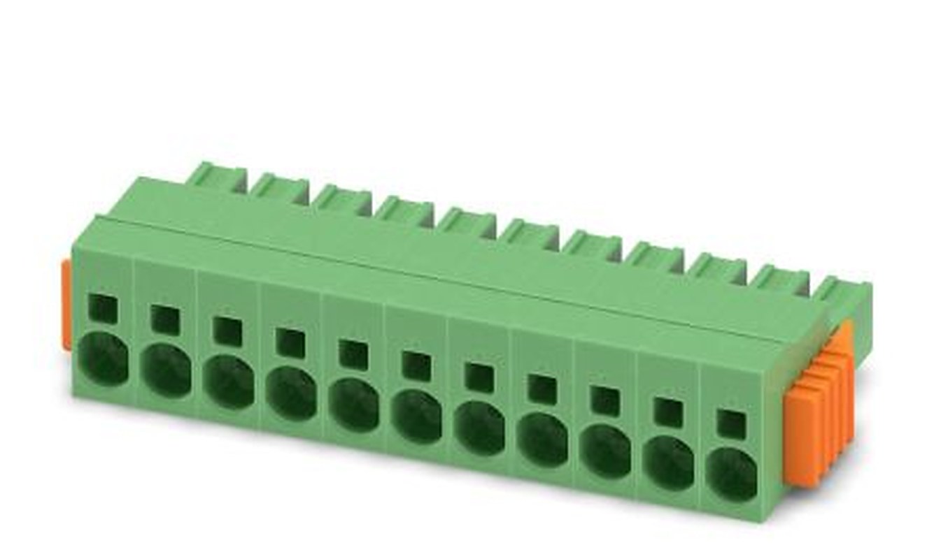 Phoenix Contact SPC 5/11-STCL-7.62 Series Pluggable Terminal Block, 11-Contact, 7.62 mm Pitch, 1 Row, 1718575