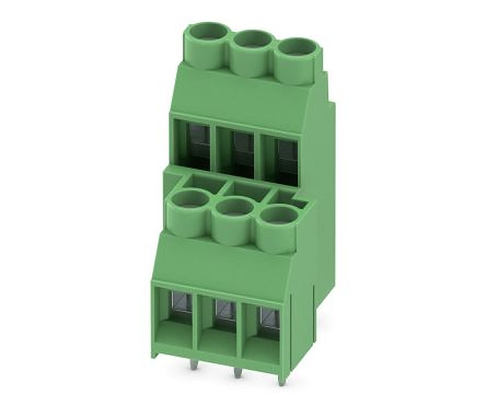 Phoenix Contact MKKDS 5/3-6.35 Series PCB Terminal Block, 3-Contact, 6.35 mm Pitch, 2 Row, 1719044