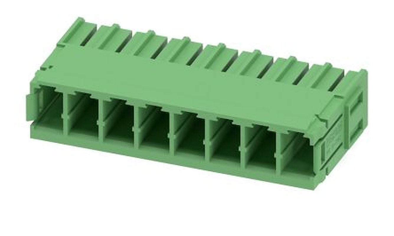 Phoenix Contact PC 5/ 8-G-7.62 Series Pluggable Terminal Block, 8-Contact, 7.62 mm Pitch, 1 Row, 1720521