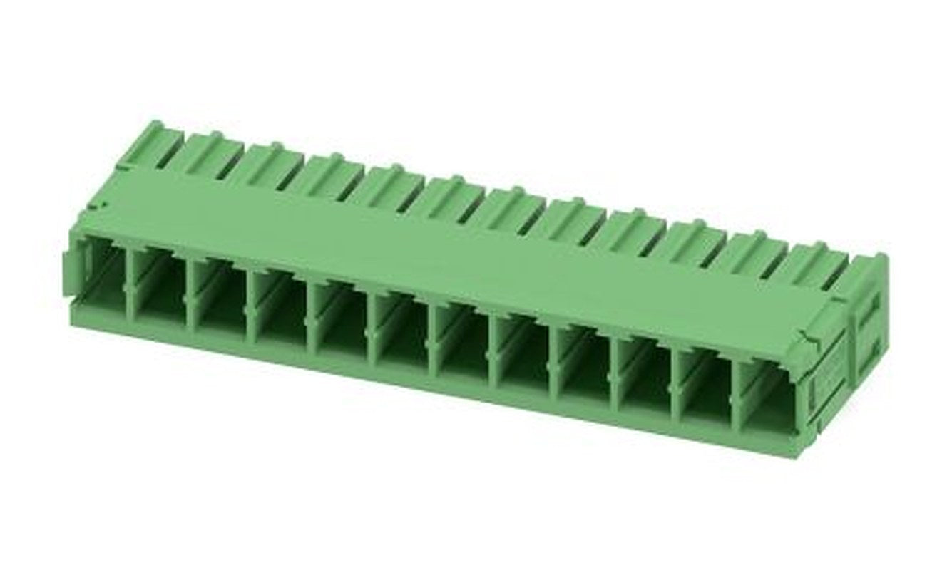 Phoenix Contact PC 5/12-G-7.62 Series Pluggable Terminal Block, 12-Contact, 7.62 mm Pitch, 1 Row, 1720563