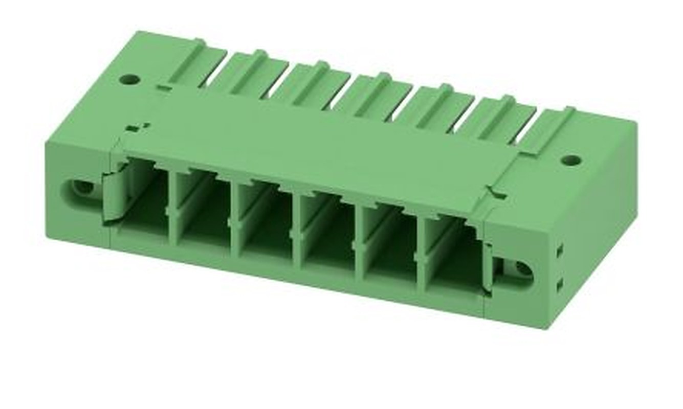 Phoenix Contact PC 5/ 6-GF-7.62 Series Pluggable Terminal Block, 6-Contact, 7.62 mm Pitch, 1 Row, 1720835