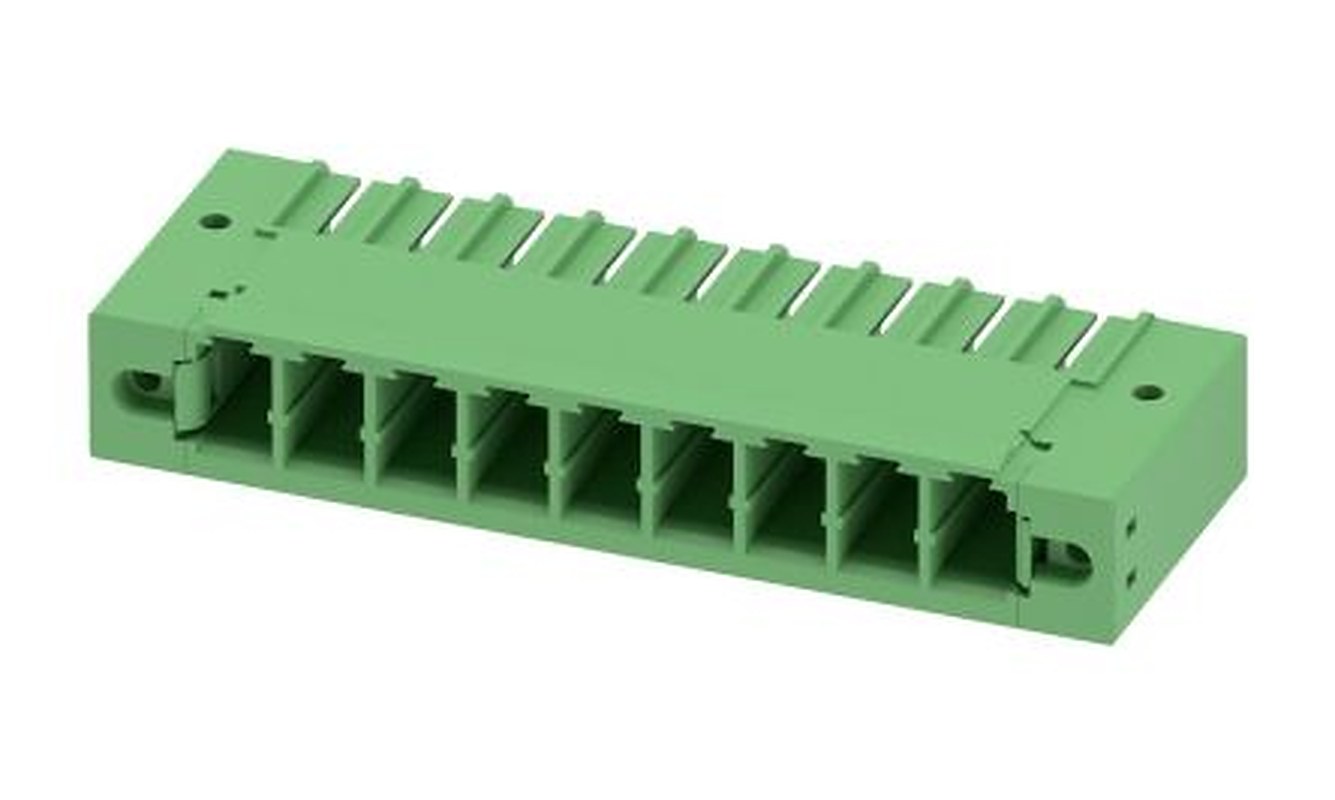 Phoenix Contact PC 5/ 9-GF-7.62 Series Pluggable Terminal Block, 9-Contact, 7.62 mm Pitch, 1 Row, 1720864