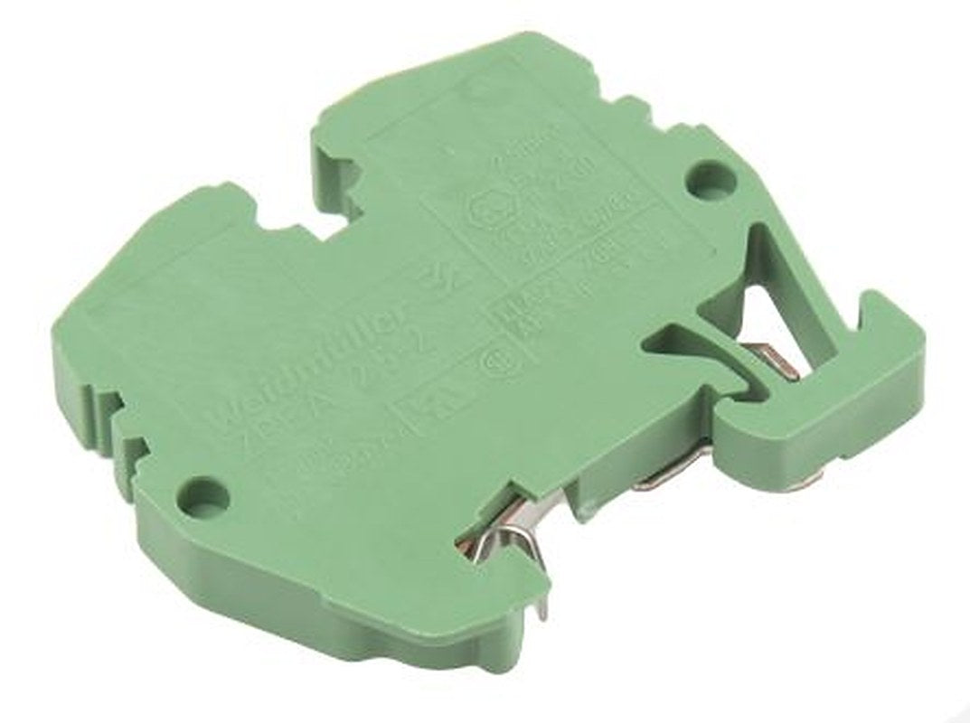 Weidmüller 1720950000 ZPEA Series Earth Terminal Block Yellow, Green, 2.5mm², 1-Level, Clamp
