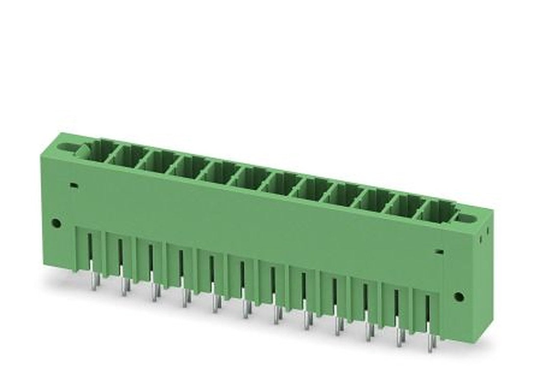 Phoenix Contact PCV 5/12-GF-7.62 Series Pluggable Terminal Block, 12-Contact, 7.62 mm Pitch, 1 Row, 1721009