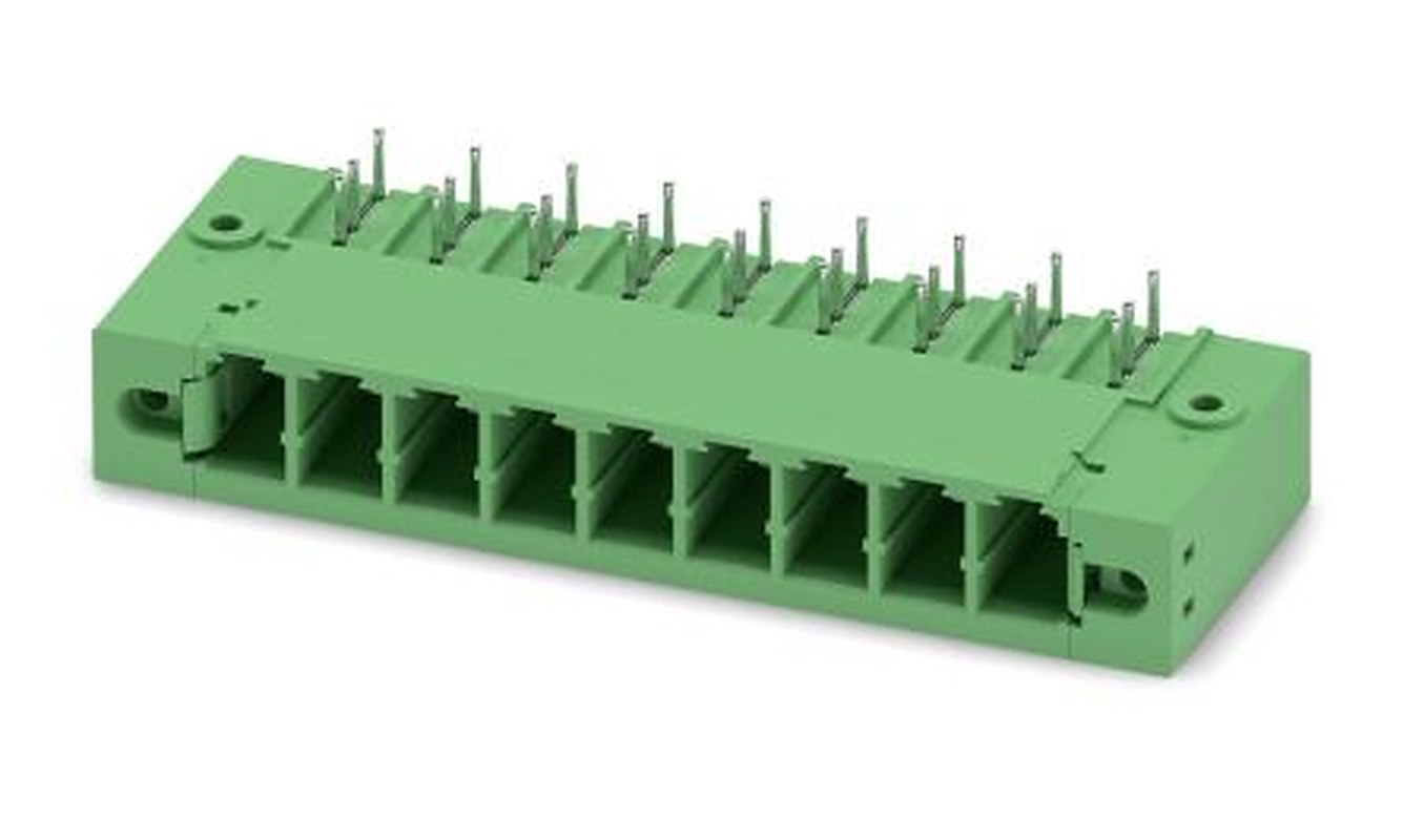 Phoenix Contact PC 5/ 9-GFU-7.62 Series Pluggable Terminal Block, 9-Contact, 7.62 mm Pitch, 1 Row, 1721083