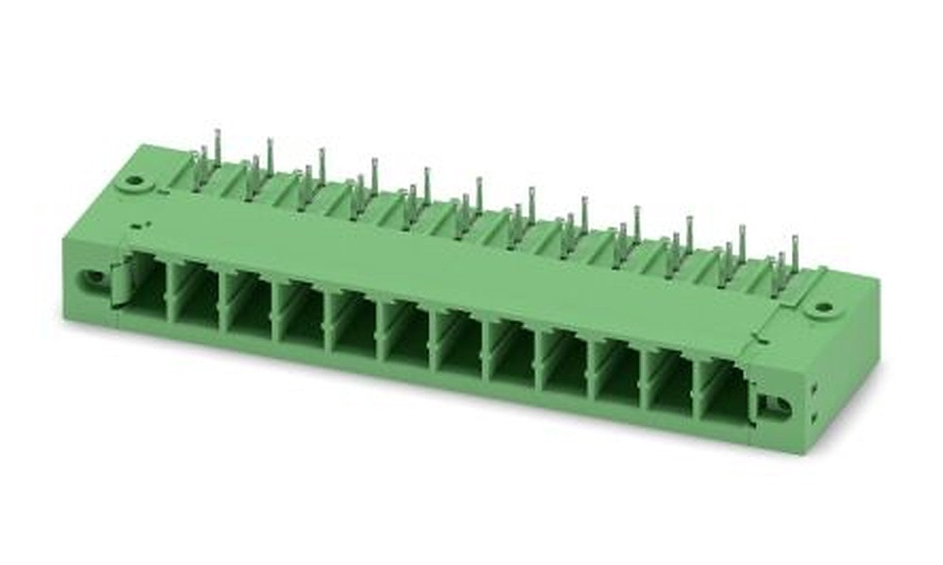 Phoenix Contact PC 5/12-GFU-7.62 Series Pluggable Terminal Block, 12-Contact, 7.62 mm Pitch, 1 Row, 1721119