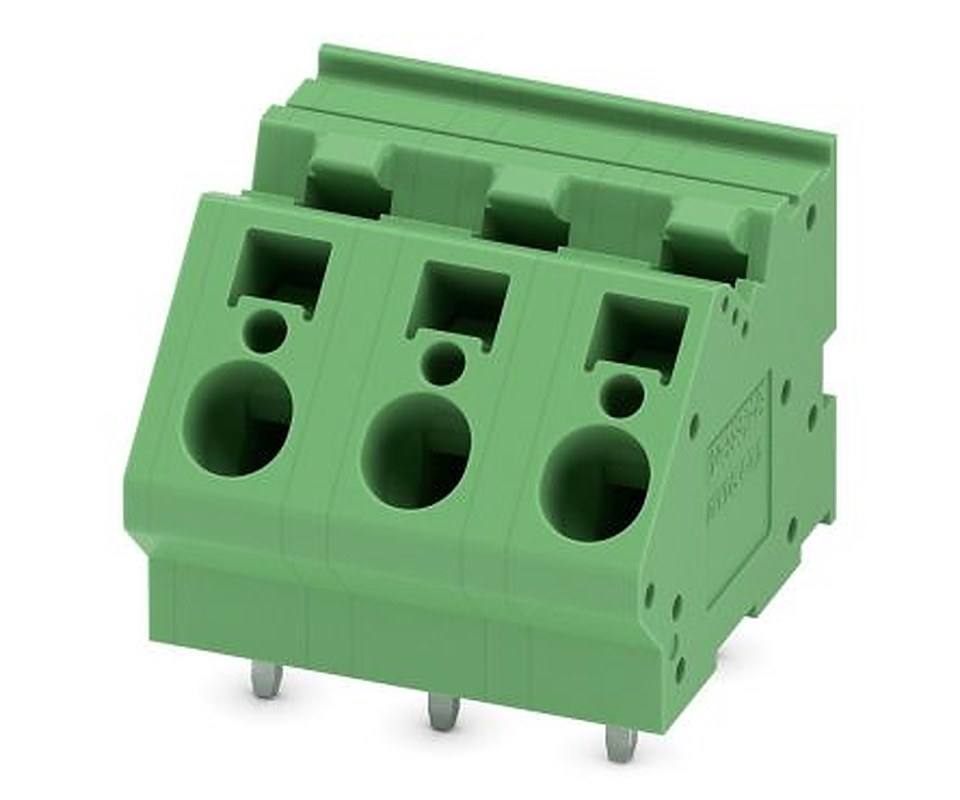 Phoenix Contact ZFKDSA 4-10- 3 Series 45° PCB Terminal Block, 3 Contact(s), 10 mm Pitch, 1 Row