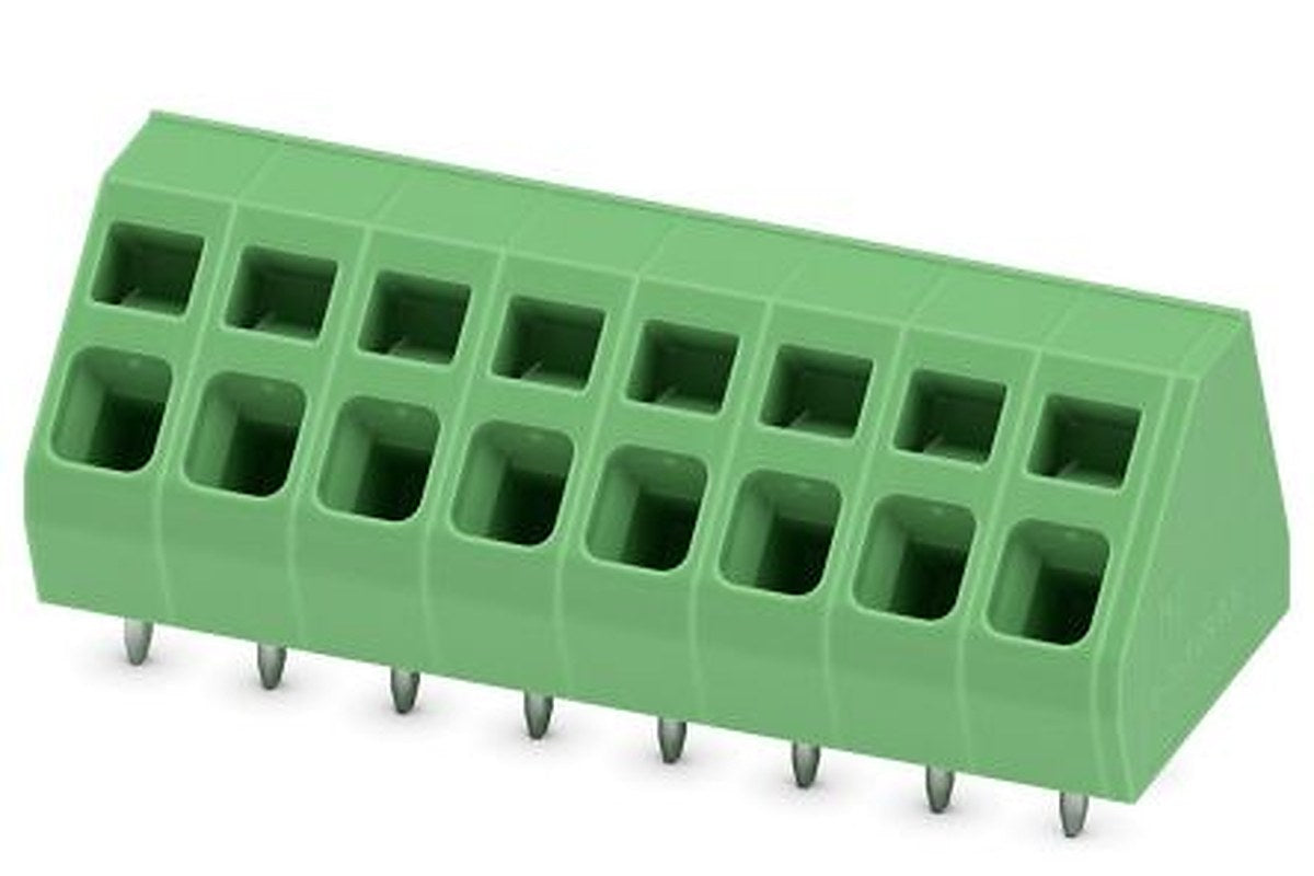 Phoenix Contact ZFKDSA 2.5-5.08- 8 Series 45° PCB Terminal Block, 8 Contact(s), 5.08 mm Pitch, 1 Row