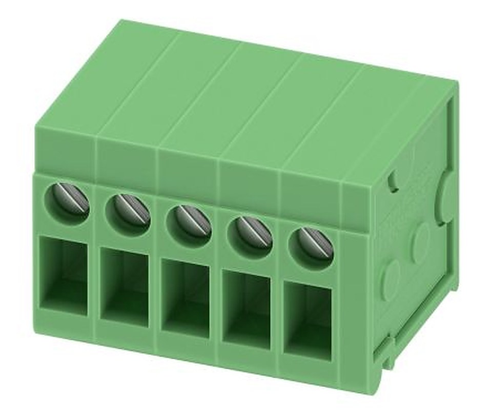 Phoenix Contact FRONT 2.5-H/SA 5/5 Series PCB Terminal Block, 5-Contact, 5 mm Pitch, 1 Row, 1724660