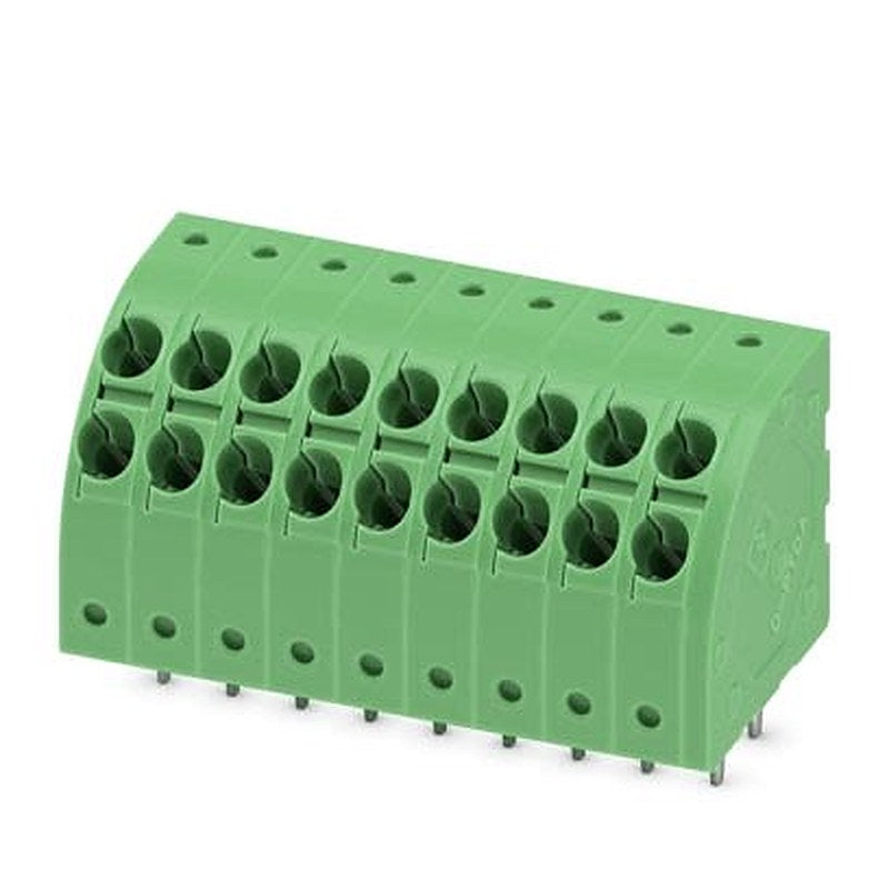 Phoenix Contact PTDA 1 Series PCB Terminal Block, 9-Contact, 3.5 mm Pitch, Wave Soldering Mount, 1 Row