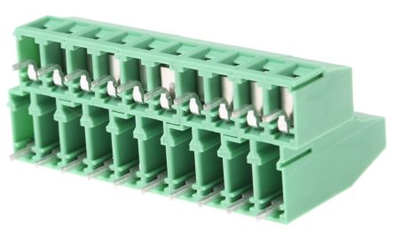 Phoenix Contact MKKDS 1.5/ 2-5.08 Series Straight Wave Soldering Mount PCB Terminal Block, 4 Contact(s), 5.08 mm Pitch,