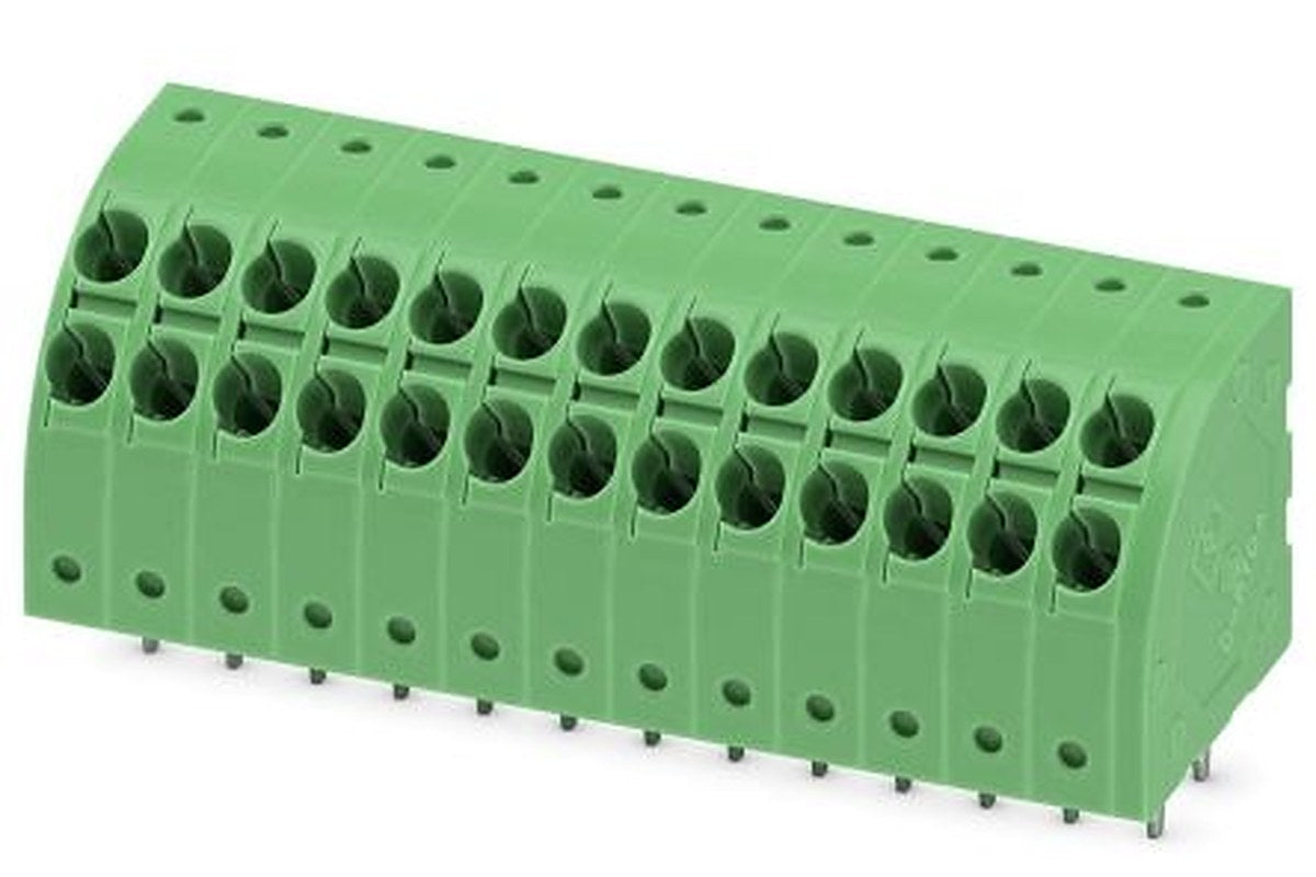 Phoenix Contact PTDA 1.5/13-3.5 Series 45° PCB Terminal Block, 13 Contact(s), 3.5 mm Pitch, 1 Row