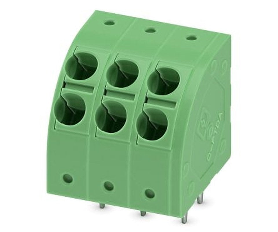 Phoenix Contact PTDA 2.5/3-5.0 Series 45° Through Hole PCB Terminal Block, 3 Contact(s), 5 mm Pitch, 1 Row