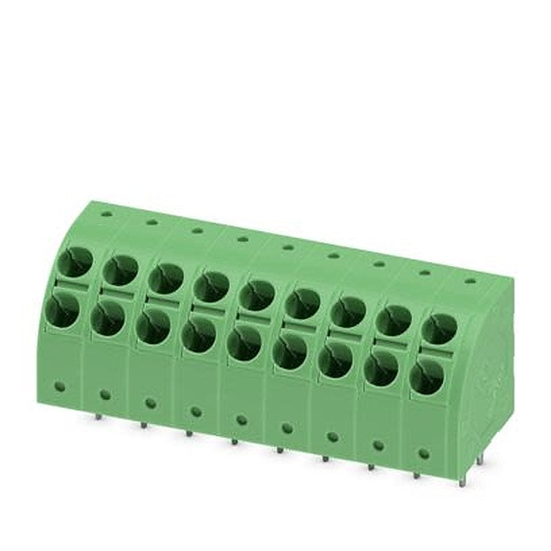 Phoenix Contact PTDA 2 Series PCB Terminal Block, 9-Contact, 5 mm Pitch, Wave Soldering Mount, 1 Row