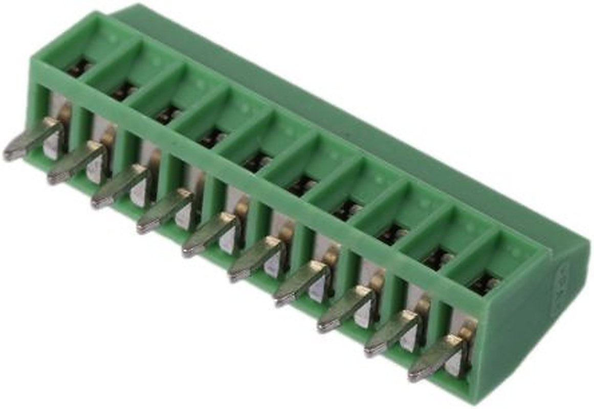 Phoenix Contact MPT 0.5/10-2.54 Series Straight PCB Terminal Block, 10 Contact(s), 2.54 mm Pitch, 1 Row