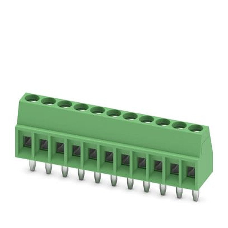 Phoenix Contact PCB Terminal Block, 11-Contact, 2.54 mm Pitch, Wave Soldering Mount, 1 Row